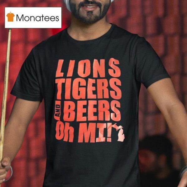 Lions Tigers And Beers Oh Mi Vintage T Shirt