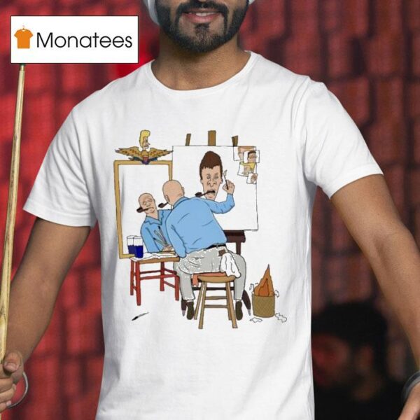 Lukas Draws Mike Judge Painting Beavis And Butt Head T Shirt