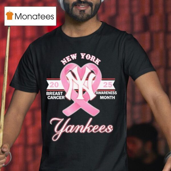 New York Yankees Breast Cancer Awareness Month T Shirt