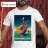 Newport Folk Festival Fort Adams State Park July Newport Ri Bird Hand Guitar T Shirt