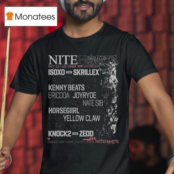 Niteharts Festival Full Live Up On Oct In San Diego Ca At Snapdragon Stadium T Shirt