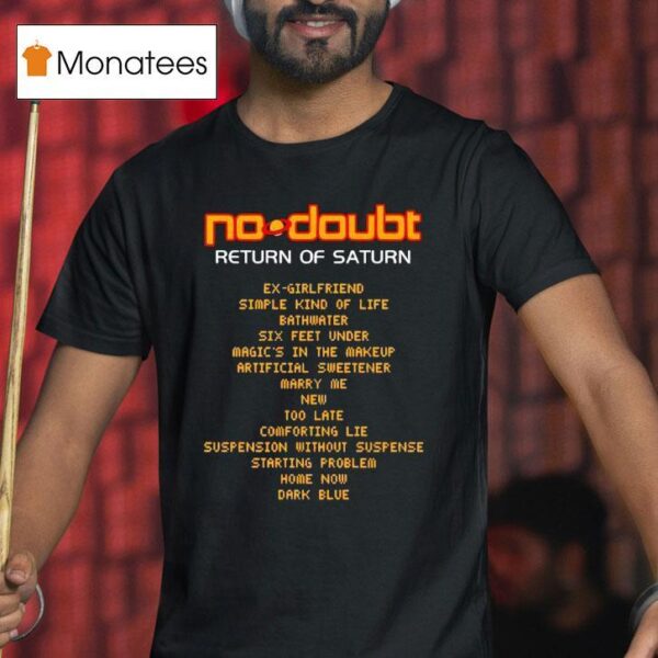 No Doubt Return Of Saturn Years Anniversary T Shirt