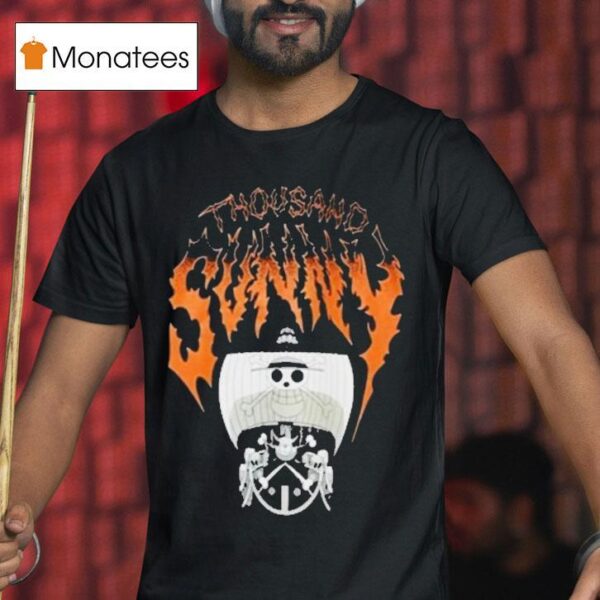 One Piece Thousand Sunny Metal T Shirt