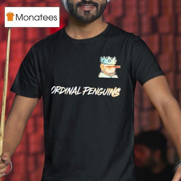 Ordinal Penguins Pixel T Shirt