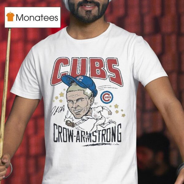 Pete Crow Armstrong Chicago Cubs Caricature Signature T Shirt
