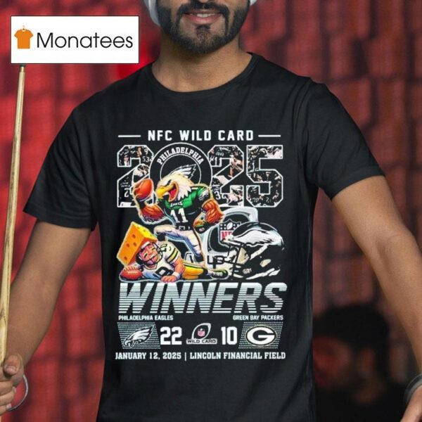 Philadelphia Eagles Beat Green Bay Packers Nfc Wild Card Winners Mascot Nfl Philly T Shirt