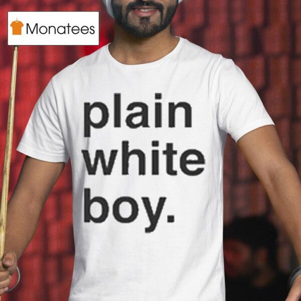 Plain White Boy T Shirt