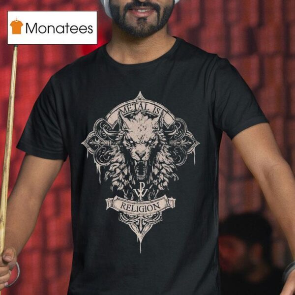 Powerwolf Metal Is Religion Wolfhead T Shirt