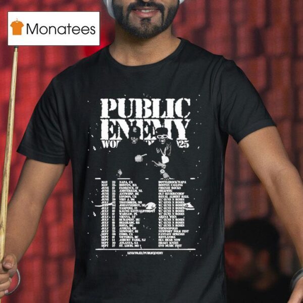 Public Enemy World Tour Dates T Shirt