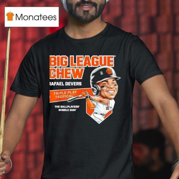 Rafael Devers San Francisco Giants Big League Chew Tiple Play Tropical The Ballplayers Bubble Gum T Shirt