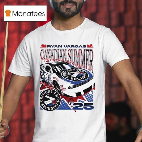 Ryan Vargas No Dodge Challenger For Djk Racing Critical Path Security T Shirt