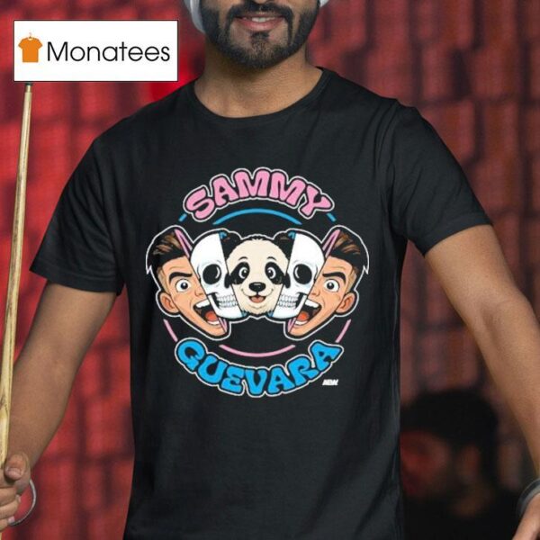 Sammy Guevara Panda Power Faces Head Skull Aew T Shirt