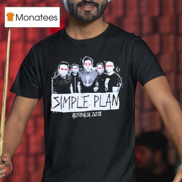 Simple Plan Australia Tour Photo T Shirt