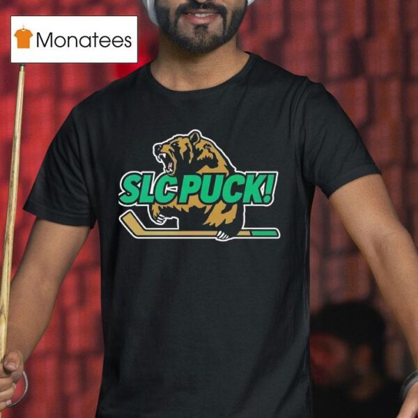 Slc Puck Utah Grizzlies Hockey Logo T Shirt