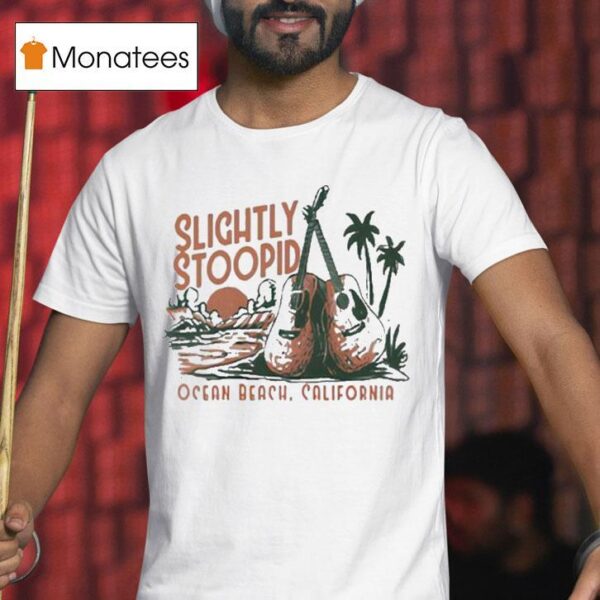 Slightly Stoopid Ocean Beach California Acoustic Beach Athletic Guitar T Shirt