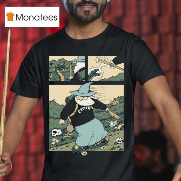Snakeboarding Caster Wizard T Shirt