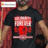Solidarity Forever Democratic Socialists Of America New York City Skull Roses Labor Skull T Shirt