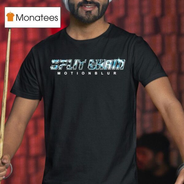 Split Chain Motionblur Chrome Logo T Shirt