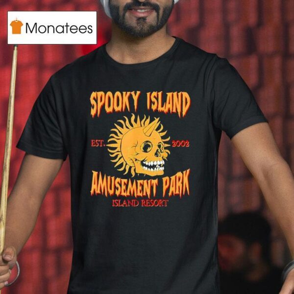 Spooky Island Retro Halloween Skull S Halloween Summerween T Shirt