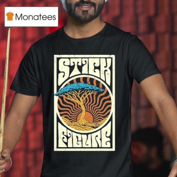 Stick Figure Sunrise Tree T Shirt
