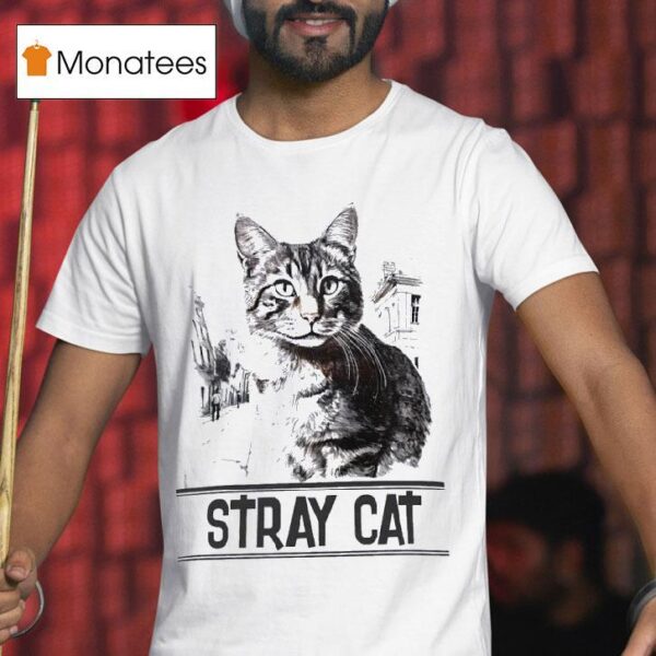 Stray Cat Draw Picture T Shirt