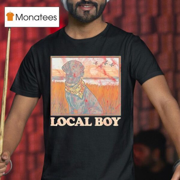 Sunset Dog In Field Local Boy T Shirt