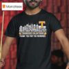 Tennessee Volunrs City Skyline All Names Of Legends Thank You For The Memories T Shirt
