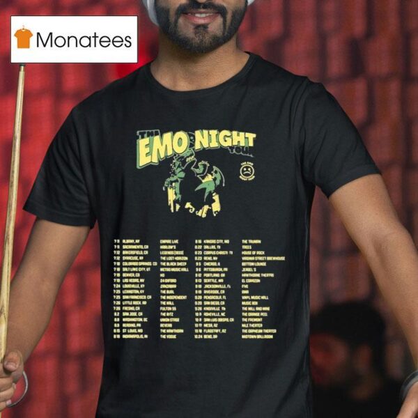 The Emo Night Tour Dates July Godzilla T Shirt