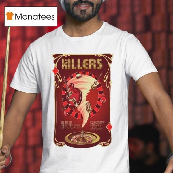 The Killers Rebel Diamonds Tour European Guitar T Shirt