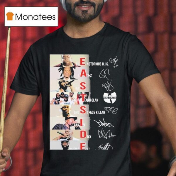 The Notorious Big Wu Tang Clan Ghostface Killah Rakim Dmx Jay Z Nas Cent Eastside T Shirt