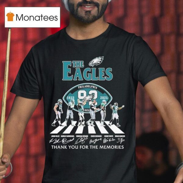 The Philadelphia Eagles Nd Anniversary Thank You For The Memories Road Abbey Signatures T Shirt