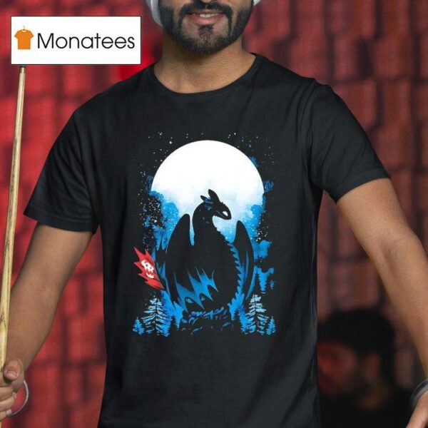 Toothless From How To Train Your Dragon In The Moonligh T Shirt