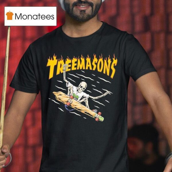 Treemasons Skate Skeleton T Shirt