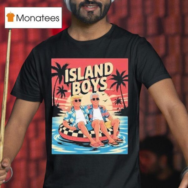 Trump And Jeffrey Epstein Island Boys Beach T Shirt
