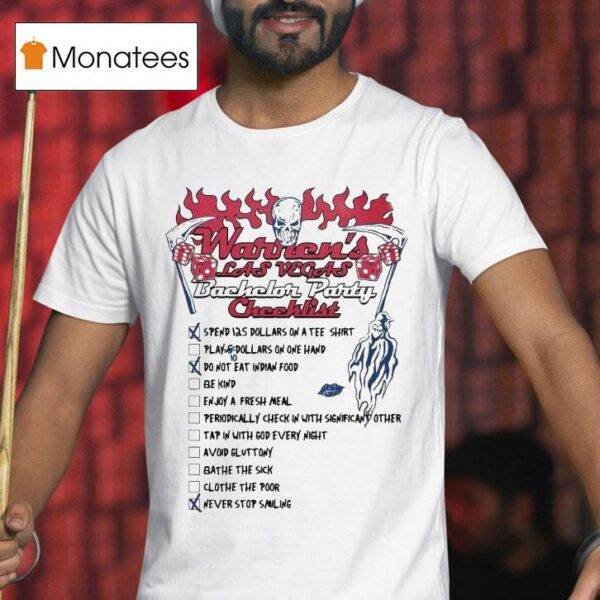 Warren Lotas Bachelor Party Bachelor Party Checklis T Shirt