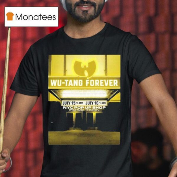 Wu Tang Clan Pop Up At Irving Plaza In New York On July Yellow Neon Marquee T Shirt