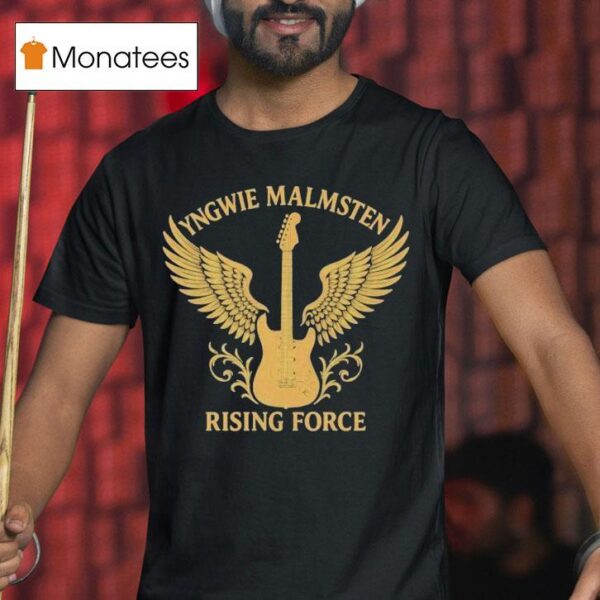 Yngwie Malmsn Rising Force Valor In Velocity Wings Guitar T Shirt