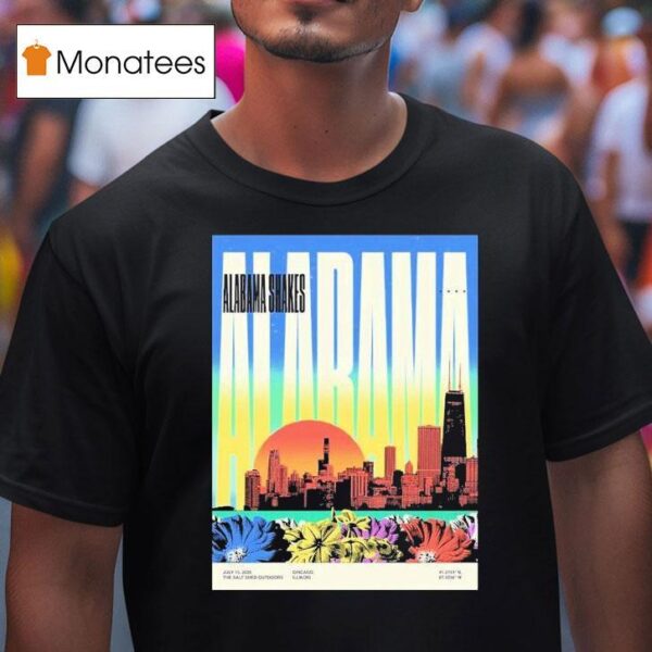 Alabama Shakes Chicago Illinois Diptych At The Salt Shed Outdoors On July T Shirt