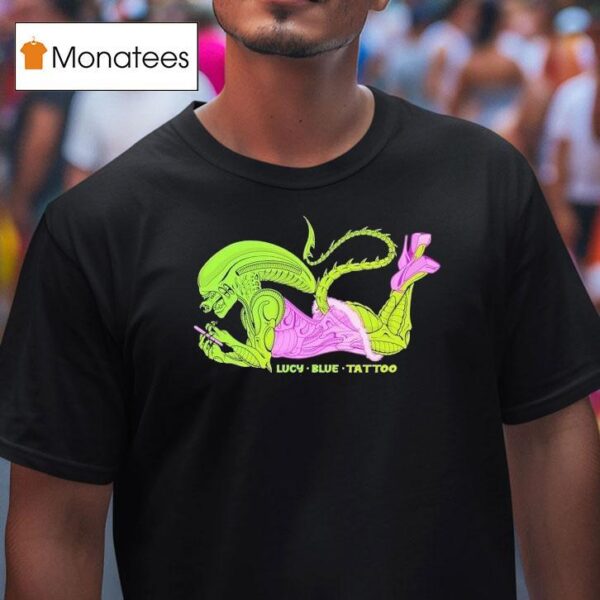 Alien Luc Blue Tattoo Xenomorph T Shirt