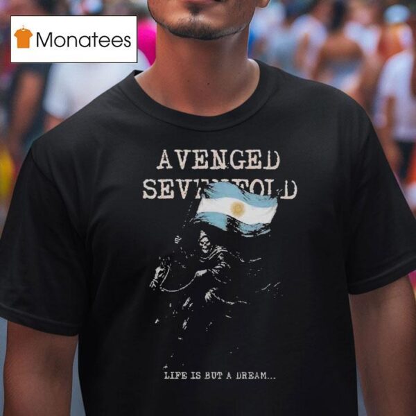 Avenged Sevenfold Life Is But A Dream Remeras Argentina Tour Reaper T Shirt