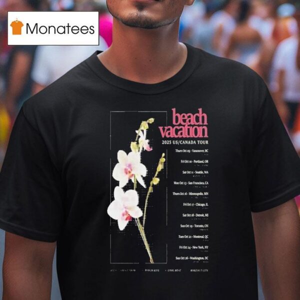 Beach Vacation Us Canada Tour Dates T Shirt