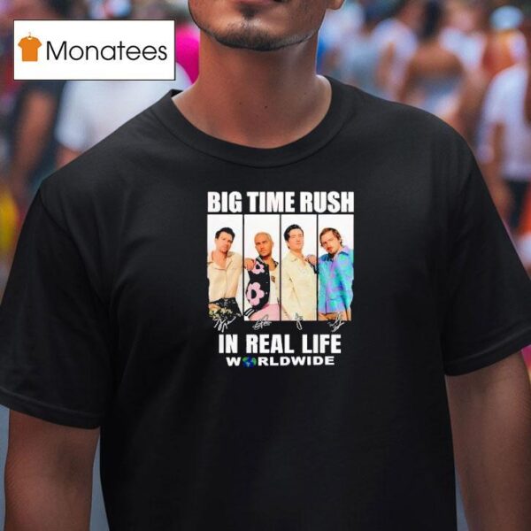 Big Time Rush X In Real Life Worldwide Signature T Shirt