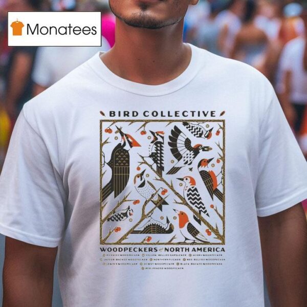 Bird Collective Woodpeckers Of North America T Shirt