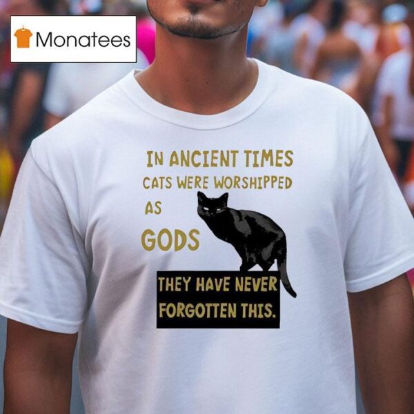 Black Cat In Ancient Times Cats Were Worshipped As Gods T Shirt