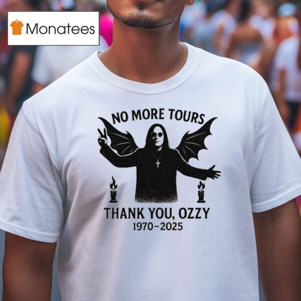 Black Sabbath Ozzy Osbourne No More Tours T Shirt