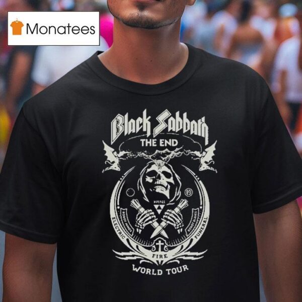 Black Sabbath The End World Tour Skeleton T Shirt