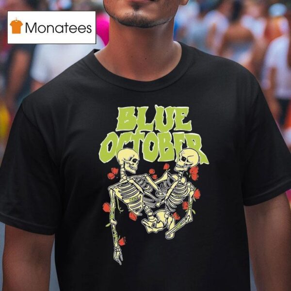 Blue October Skeleton Buddies T Shirt