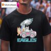 Bluey Characters Driving Philadelphia Eagles Logo T Shirt