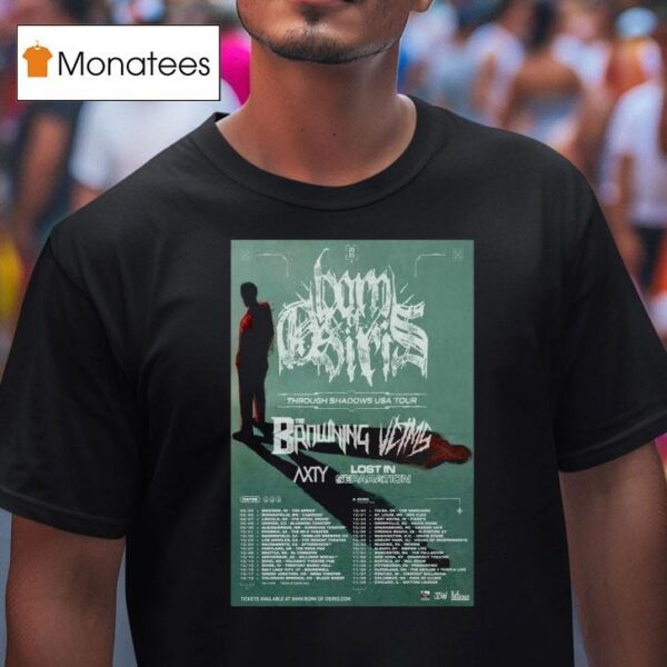 Born Of Osiris Through Shadows Usa Tour Summer Dates T Shirt