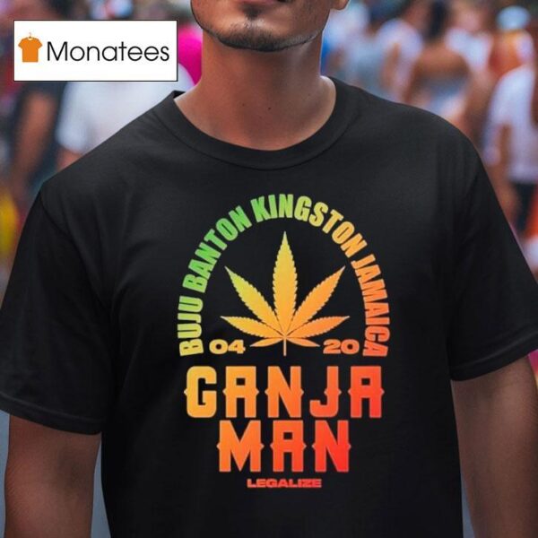 Buju Banton Kingston Jamaica Ganja Man Legalize T Shirt
